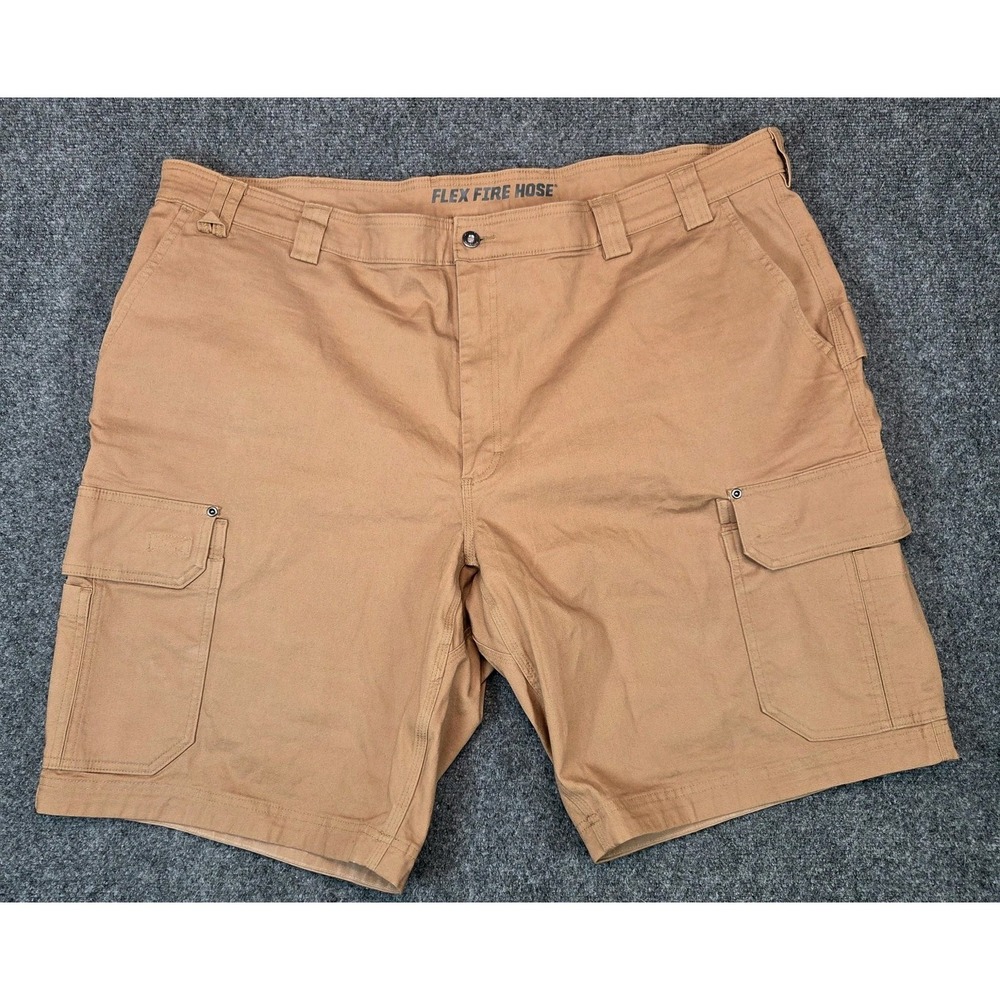 Duluth Trading Flex Fire Hose Cargo Shorts Mens 48 Brown Relaxed Fit